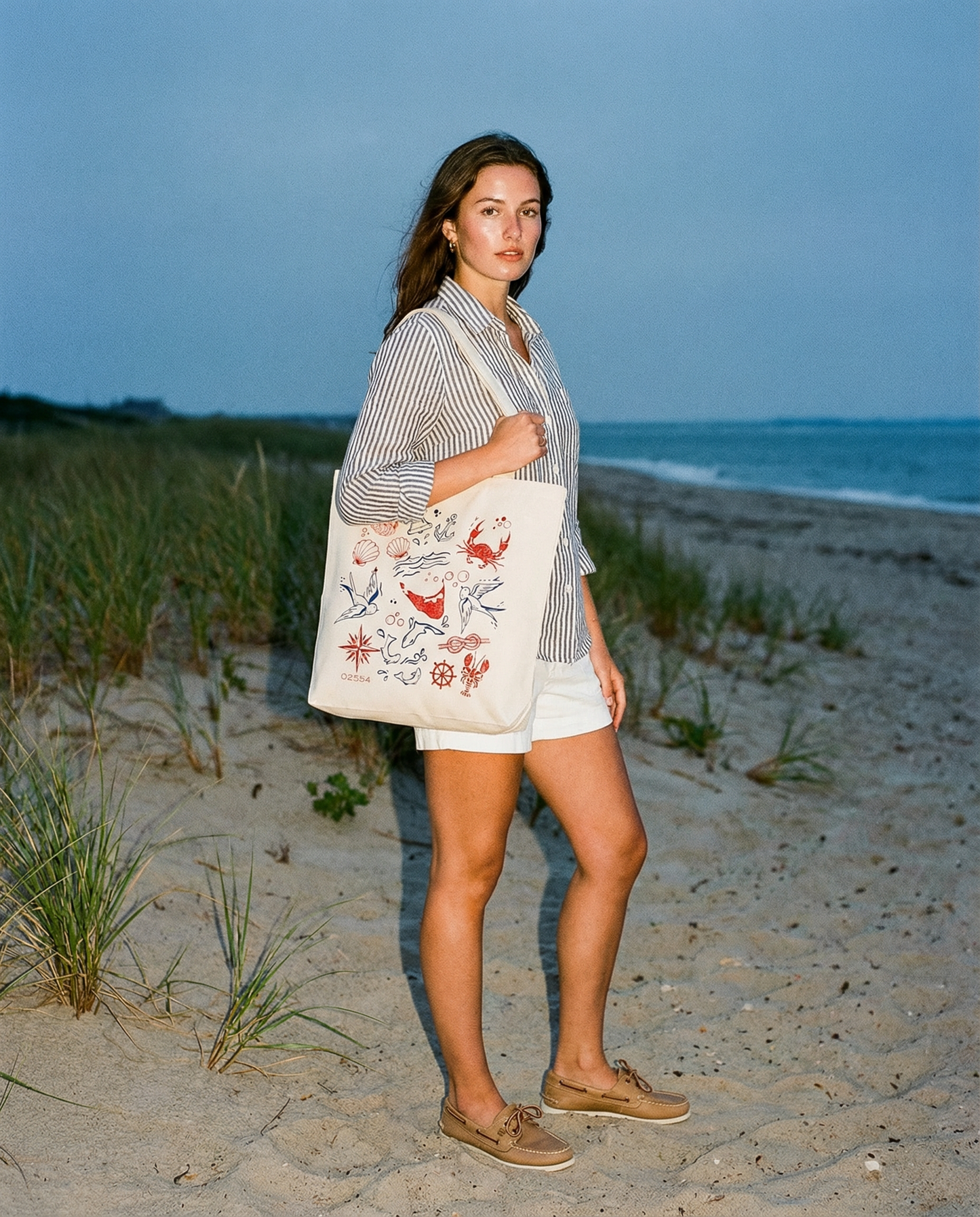Nautical Canvas Tote Bag