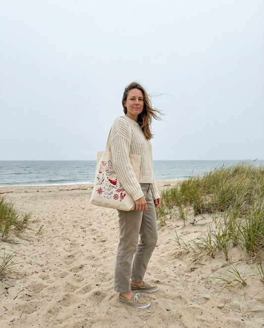 Nautical Canvas Tote Bag
