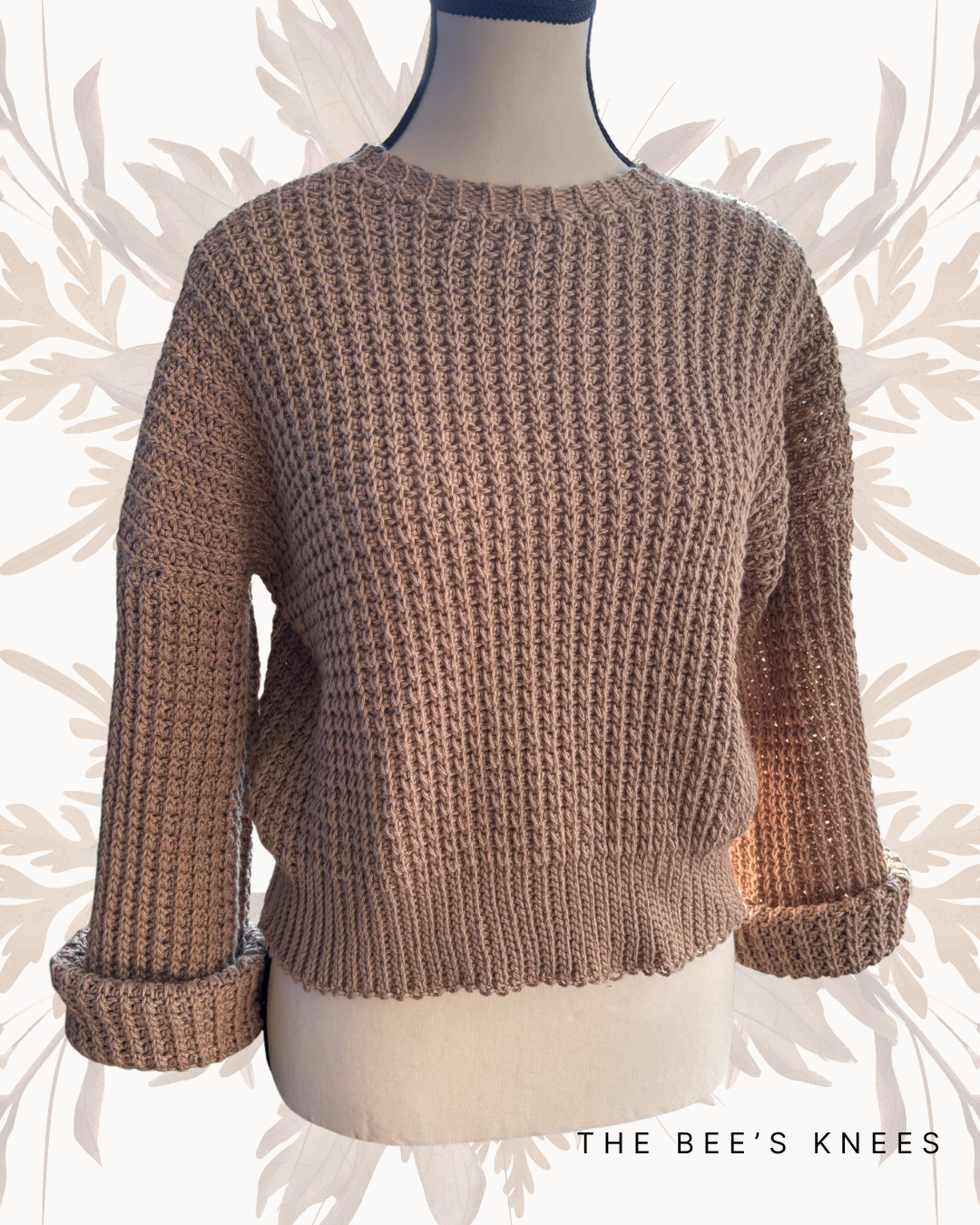 Beige Waffle Stitch Sweater